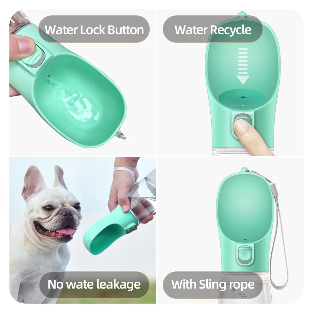 Portable Dog Water Bottle – Leakproof Travel Feeder