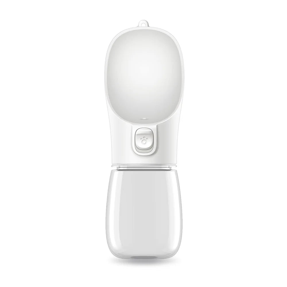 White Color Portable Dog Water Bottle – Leakproof Travel Feeder