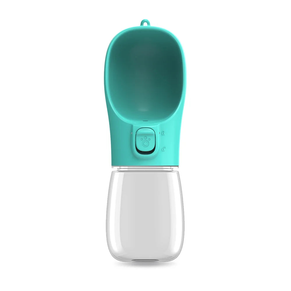 Turquoise Color Portable Dog Water Bottle – Leakproof Travel Feeder