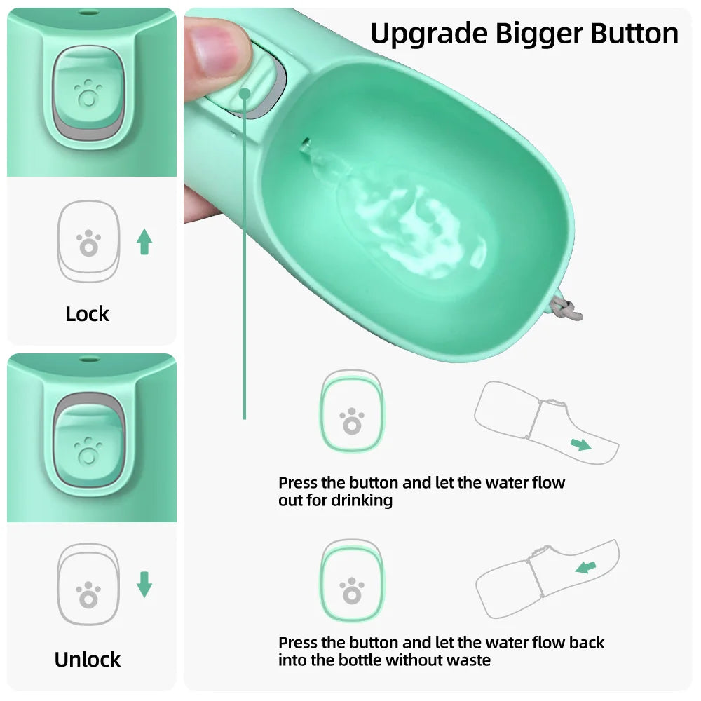 Portable Dog Water Bottle – Leakproof Travel Feeder