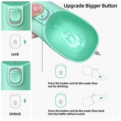 Portable Dog Water Bottle – Leakproof Travel Feeder