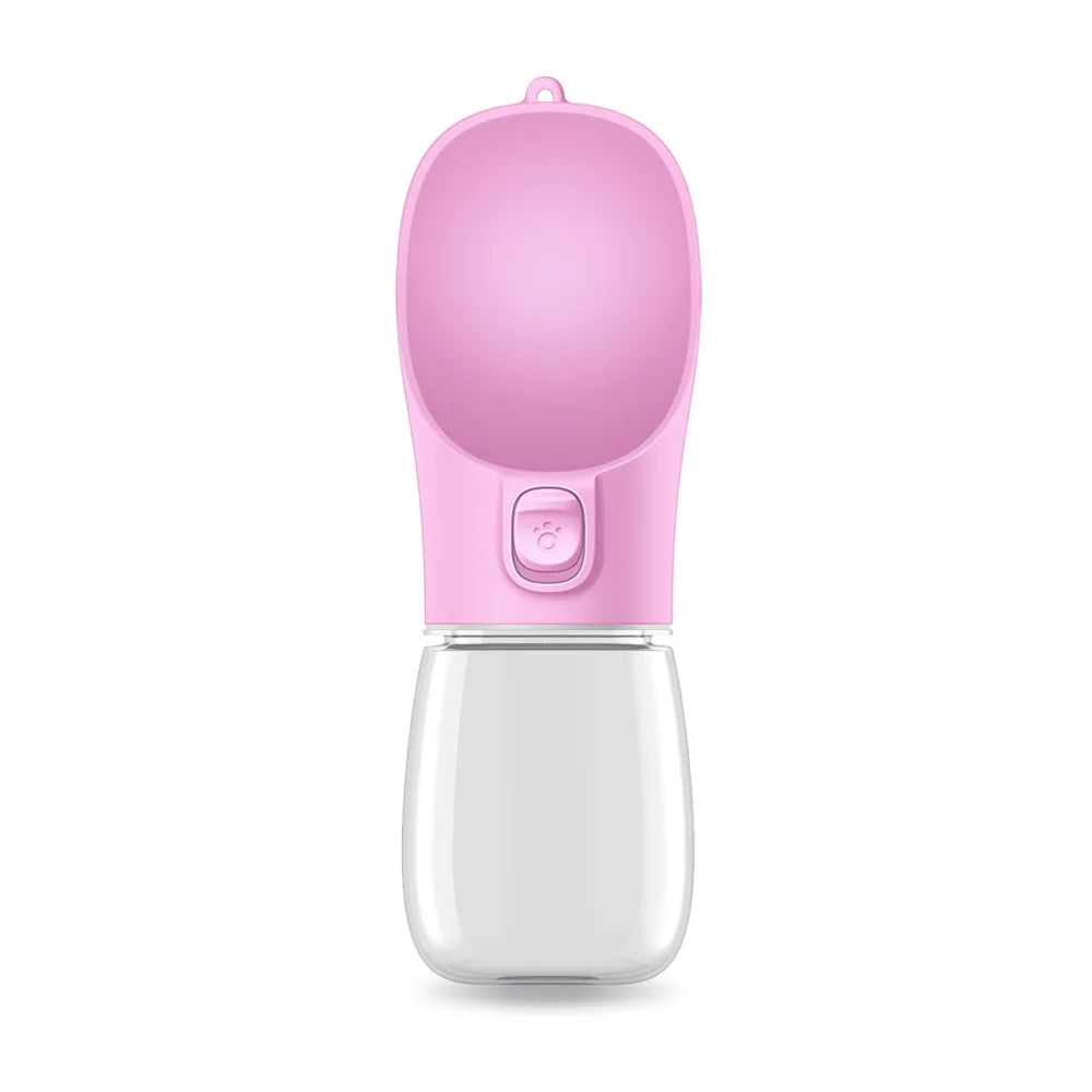 Pink Color Portable Dog Water Bottle – Leakproof Travel Feeder
